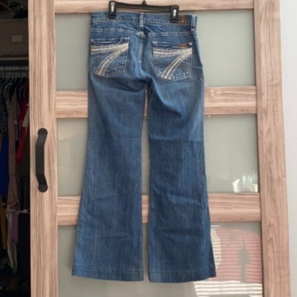 7 For All Mankind Dojo Allston Crochet Jeans - Picture 2 of 13